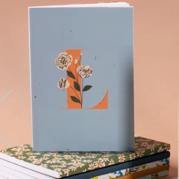 Fringe DM MONOGRAM FLORAL "L" MINI JOURNAL SET - Picture 3 of 3